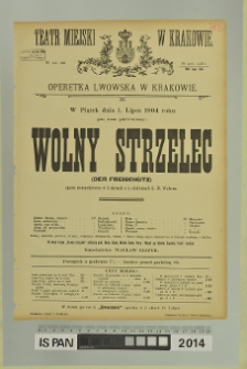 WOLNY STRZELEC (Der Freischütz)