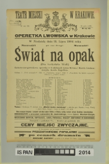 ŚWIAT NA OPAK (Die verkehrte Welt)