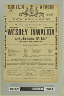 WESOŁY INWALIDA czyli "Młodzieniec 114-letni" (Bruder Straubinger)
