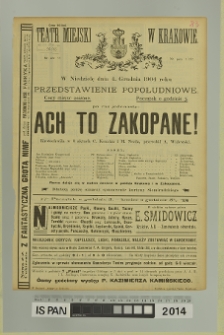 ACH TO ZAKOPANE!
