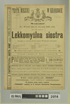 LEKKOMYŚLNA SIOSTRA