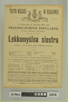 LEKKOMYŚLNA SIOSTRA