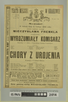 WYROZUMIAŁY KOMISARZ, CHORY Z UROJENIA