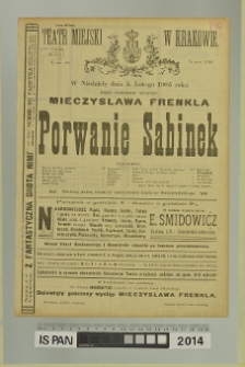 PORWANIE SABINEK