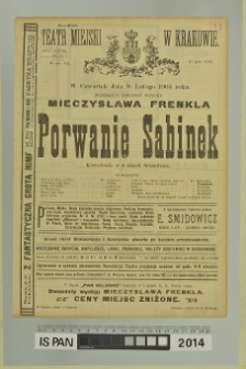 PORWANIE SABINEK