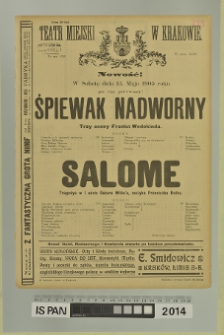 ŚPIEWAK NADWORNY, SALOME