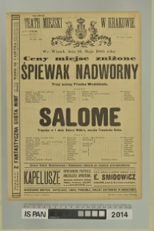 ŚPIEWAK NADWORNY, SALOME