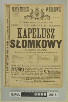 KAPELUSZ SŁOMKOWY (La chapeau de paille d'Italie)