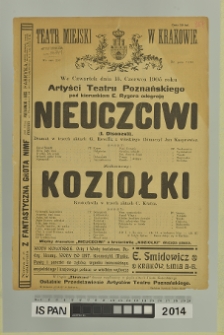 NIEUCZCIWI (l. Disonesti), KOZIOŁKI