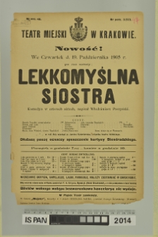 LEKKOMYŚLNA SIOSTRA