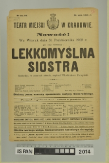 LEKKOMYŚLNA SIOSTRA