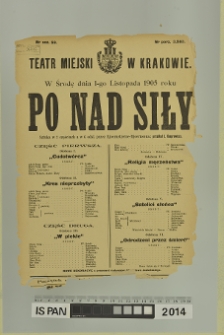 PONAD SIŁY