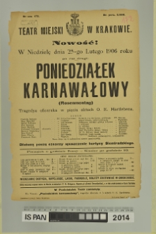 PONIEDZIAŁEK KARNAWAŁOWY