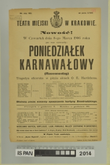 PONIEDZIAŁEK KARNAWAŁOWY