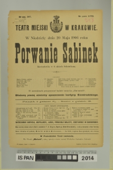 PORWANIE SABINEK