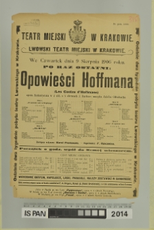 OPOWIEŚCI HOFFMANA