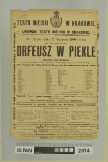 ORFEUSZ W PIEKLE