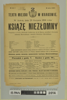 KSIĄŻĘ NIEZŁOMNY