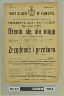 OŻENIĆ SIĘ NIE MOGĘ