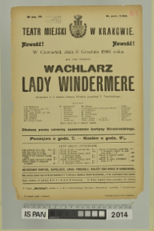 WACHLARZ LADY WINDERMERE