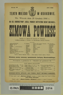 ZIMOWA POWIEŚĆ (Zimowa opowieść)