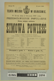 ZIMOWA POWIEŚĆ (Zimowa opowieść)