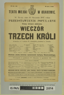 WIECZ&Oacute;R TRZECH KR&Oacute;LI