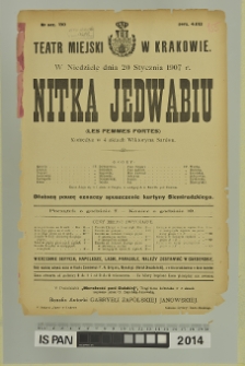 NITKA JEDWABIU (Les Femmes Fortes)