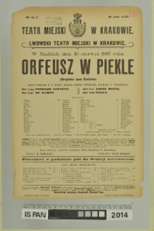 ORFEUSZ W PIEKLE (Orphée aux Enfers)