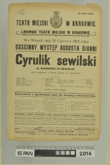 CYRULIK SEWILSKI (Il Barbiere di Seviglia)
