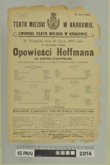 OPOWIEŚCI HOFFMANA (Le Contes D'Hoffmann)