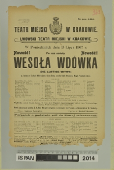 WESOŁA WDÓWKA (Die Lustige Witwe)