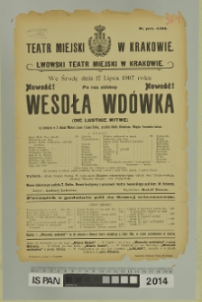 WESOŁA WDÓWKA (Die Lustige Witwe)