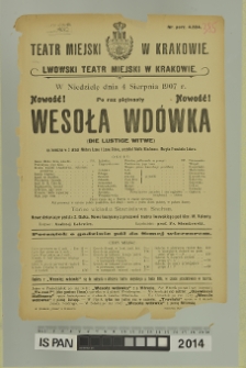 WESOŁA WD&Oacute;WKA (Die Lustige Witwe)
