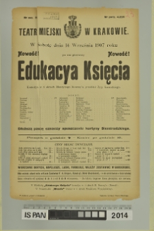 EDUKACYA KSIĘCIA (Edukacja księcia)