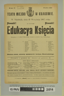 EDUKACYA KSIĘCIA (Edukacja księcia)