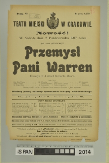 PRZEMYSŁ PANI WARREN (Profesja Pani Warren)