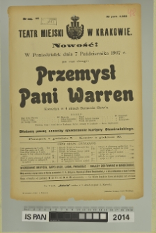 PRZEMYSŁ PANI WARREN (Profesja Pani Warren)