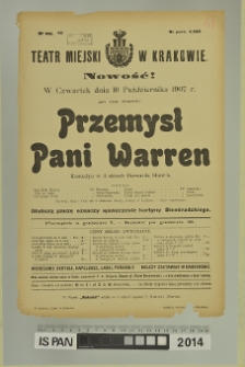 PRZEMYSŁ PANI WARREN (Profesja Pani Warren)