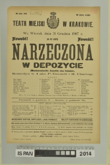 NARZECZONA W DEPOZYCIE (Mademoiselle Josette ma femme)