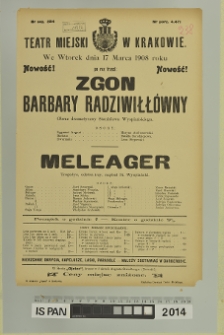 ZGON BARBARY RADZIWIŁŁÓWNY