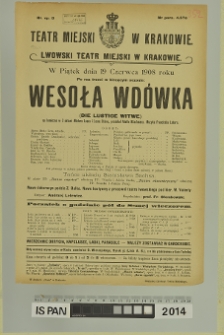 WESOŁA WD&Oacute;WKA (Die Lustige Witwe)