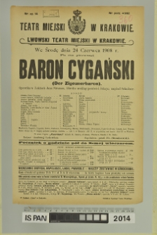 BARON CYGAŃSKI (Der Zigeunerbaron)