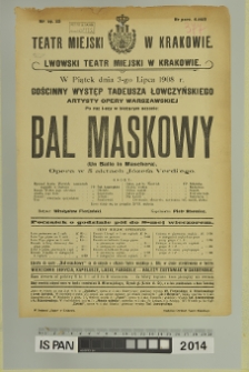 BAL MASKOWY (Un Ballo in Maschera)