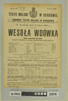 WESOŁA WDÓWKA (Die Lustige Witwe)