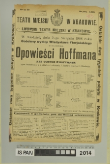 OPOWIEŚCI HOFFMANA (Le Contes D'Hoffmann)