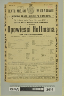 OPOWIEŚCI HOFFMANA (Le Contes D'Hoffmann)