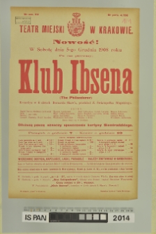 KLUB IBSENA (The Philanderer)