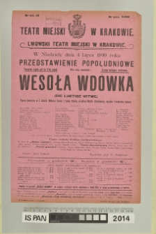 WESOŁA WDÓWKA (Die lustige Witwe)
