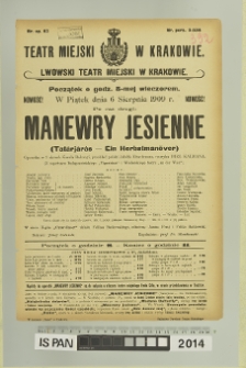 MANEWRY JESIENNE (Tata̓rja̓ra̓s &ndash; Ein Herbstman&ouml;ver)